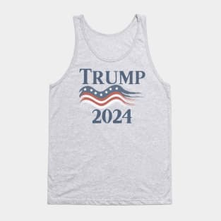 Vintage Trump 2024 US American Flag 2024 Election Tank Top